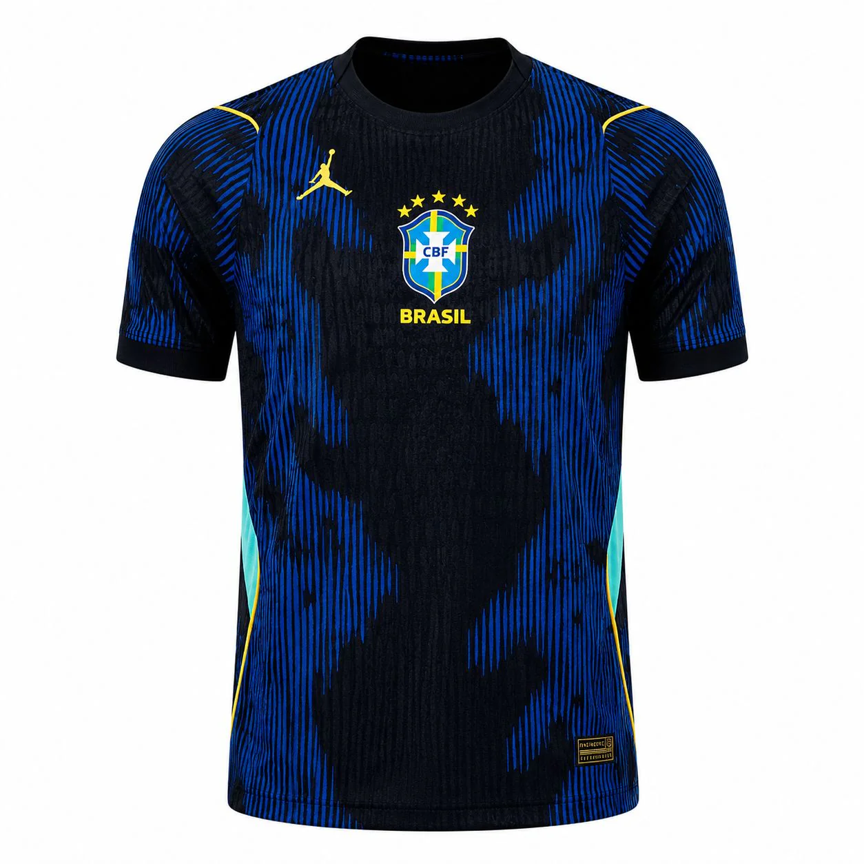 Camiseta Brasil Visitante 2026 Azul Negro