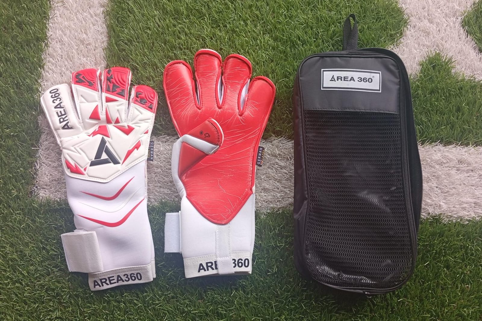 Guantes Pro Area 360 Blanco Rojo Rojo