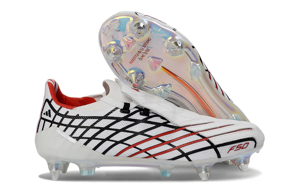 Guayos F50 Messi Beige Negro Rojo SG