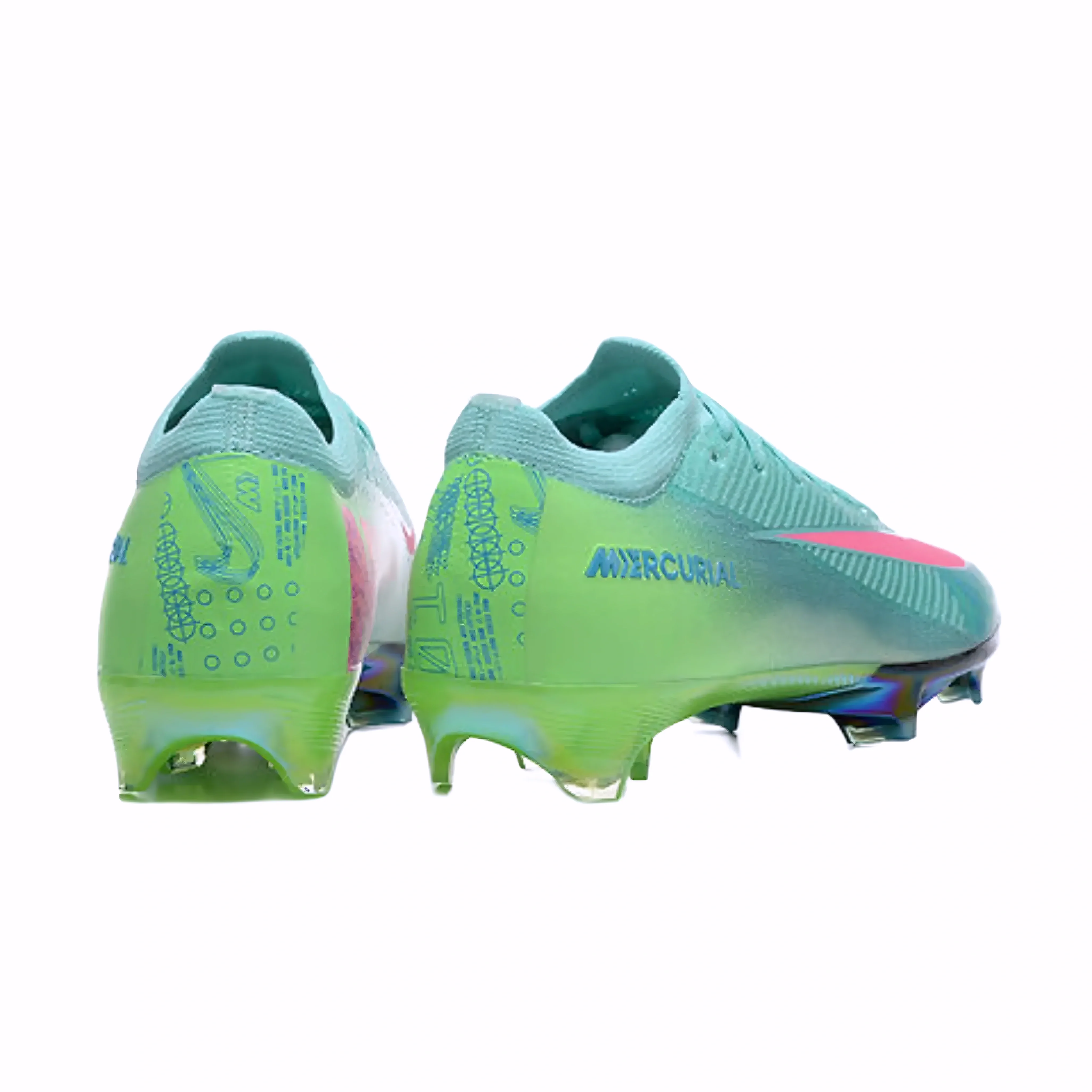 Guayos Mercurial Vapor 16 Azul Verde Suela Brillante - Image 2
