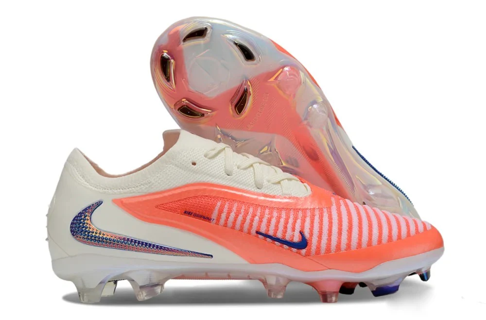 Guayos Phantom 6 Low Elite FG Blanco Naranja Niño