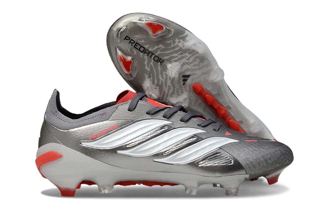 Guayos Predator  Powerspine Con Cordon  Gris Rojo