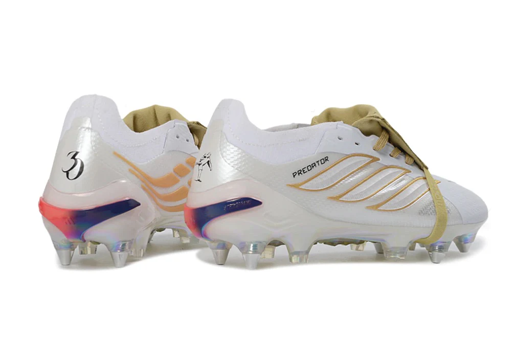 Guayos Predator Powerspine Con Lengueta Cafe Jude Bellingham Blanco Dorado - Image 3