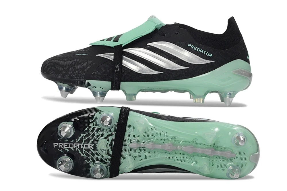 Guayos Predator  Powerspine Lengueta Negro / Verde Esmeralda SG - Image 2