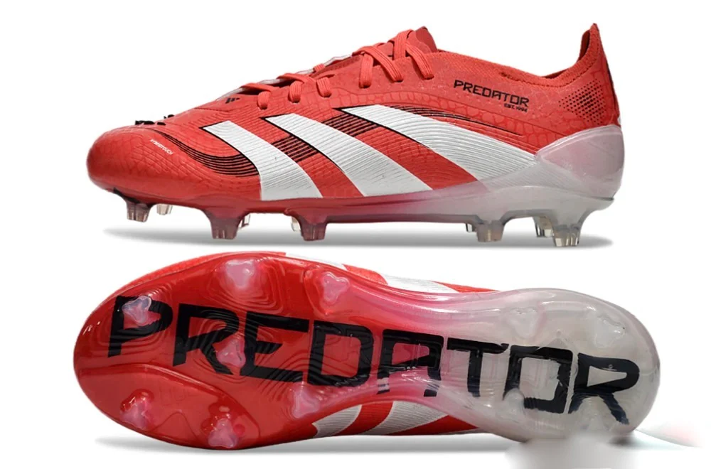 Guayos Predator Con Cordones Rojo Blanco Niño - Image 4