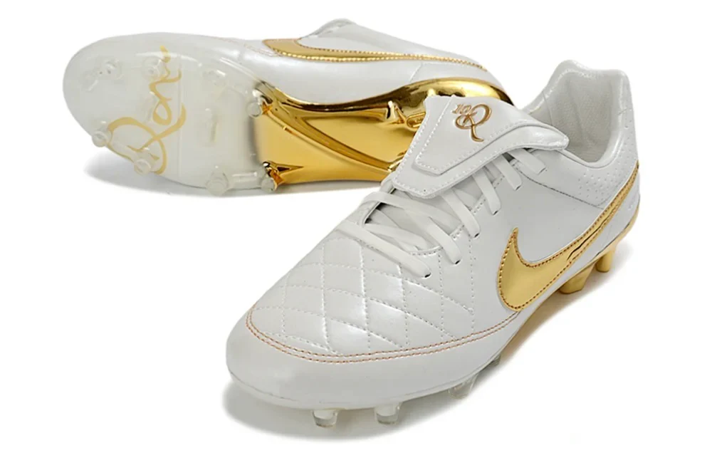 Guayos Tiempo Legend R10 Elite Ronaldinho Blanco Dorado - Image 3